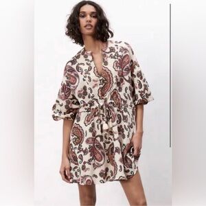 Sunday Up Multicolor Floral Paisley Bohemian Boho Mini Dress Women’s Size Small